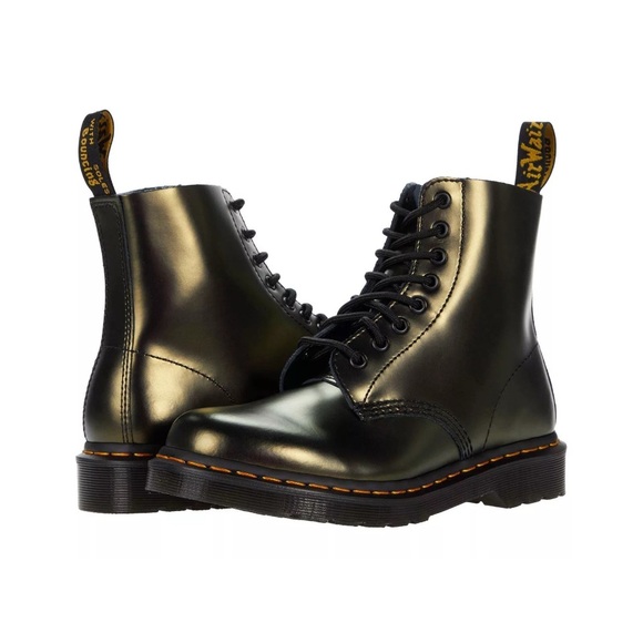 Gold Chroma Doc Martens 1460 Pascal Leather Boots - Picture 3 of 11